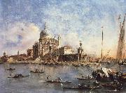 Francesco Guardi Venice The Punta della Dogana with S.Maria della Salute oil on canvas